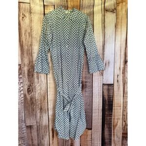 Pomegranate Shifty Shirt Dress Royal Clover Blue White Resort Vacation XL NWT